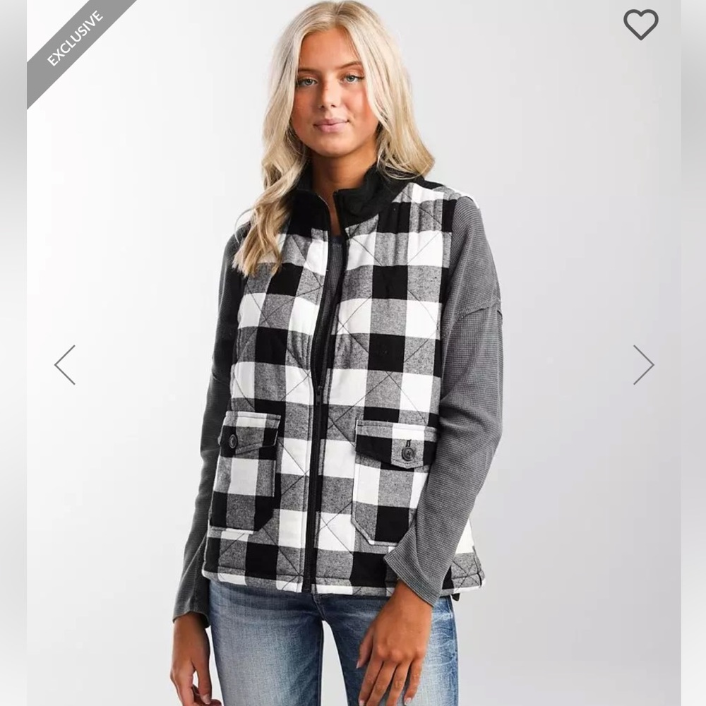 Buffalo plaid vest